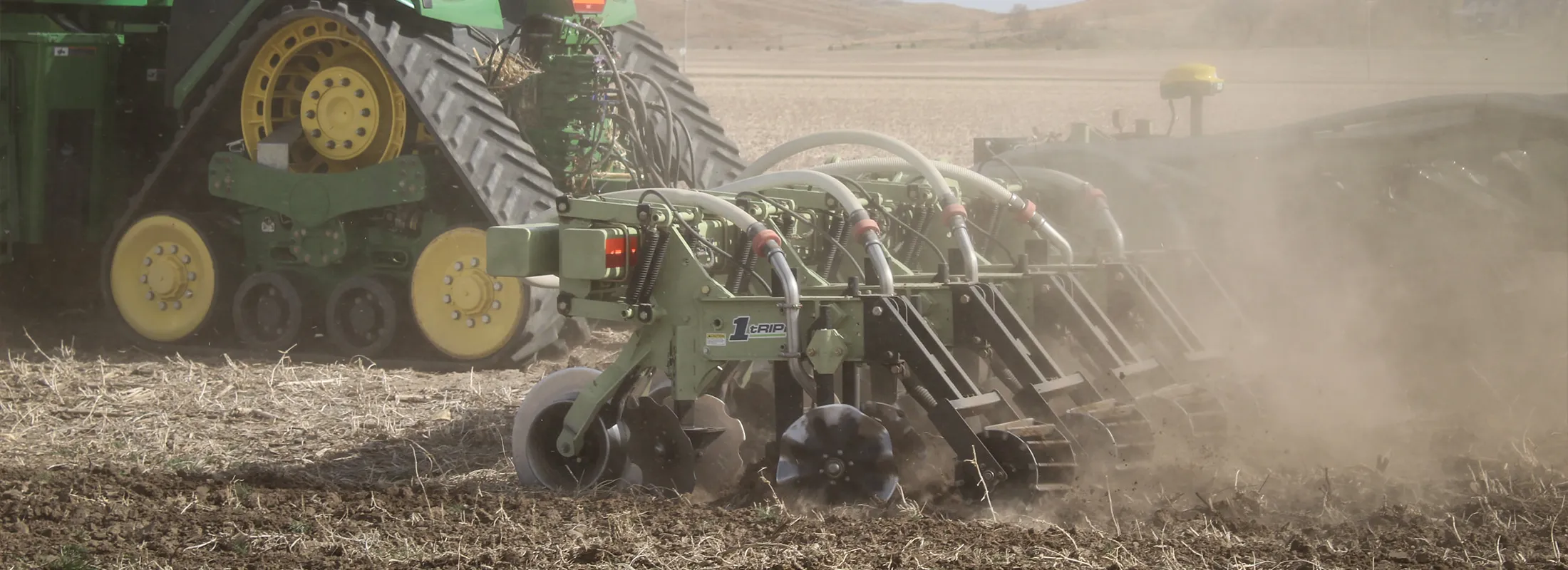 a tillage working a field