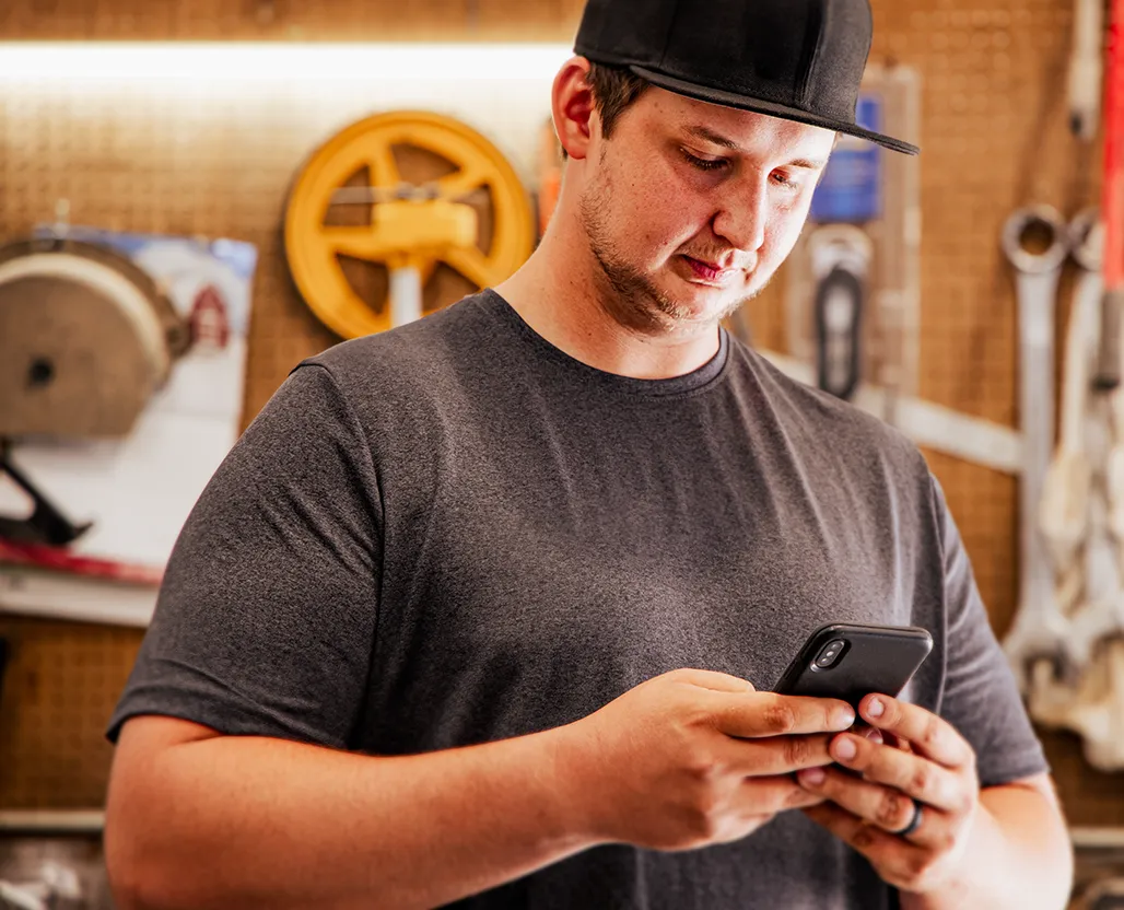 man holding smart phone