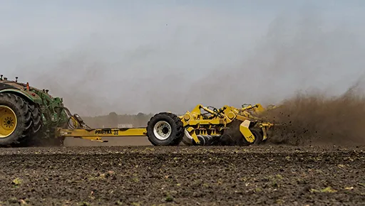 tractor attachment in field